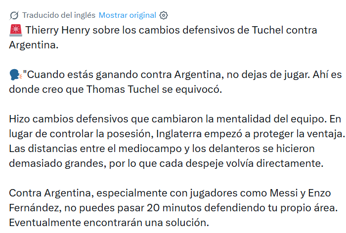 CuentaMister's tweet photo. Henry criticó reiteradamente a Flick por ir al ataque... pero también a Tuchel por meterse atrás...

Estos son "los expertos" a los que quieren que hagas caso... no a Flick, no a Luis Enrique... a los que hoy dicen A y mañana B siempre en función del resultado: "Gano bueno, pierdo malo", y me quedo tan ancho.