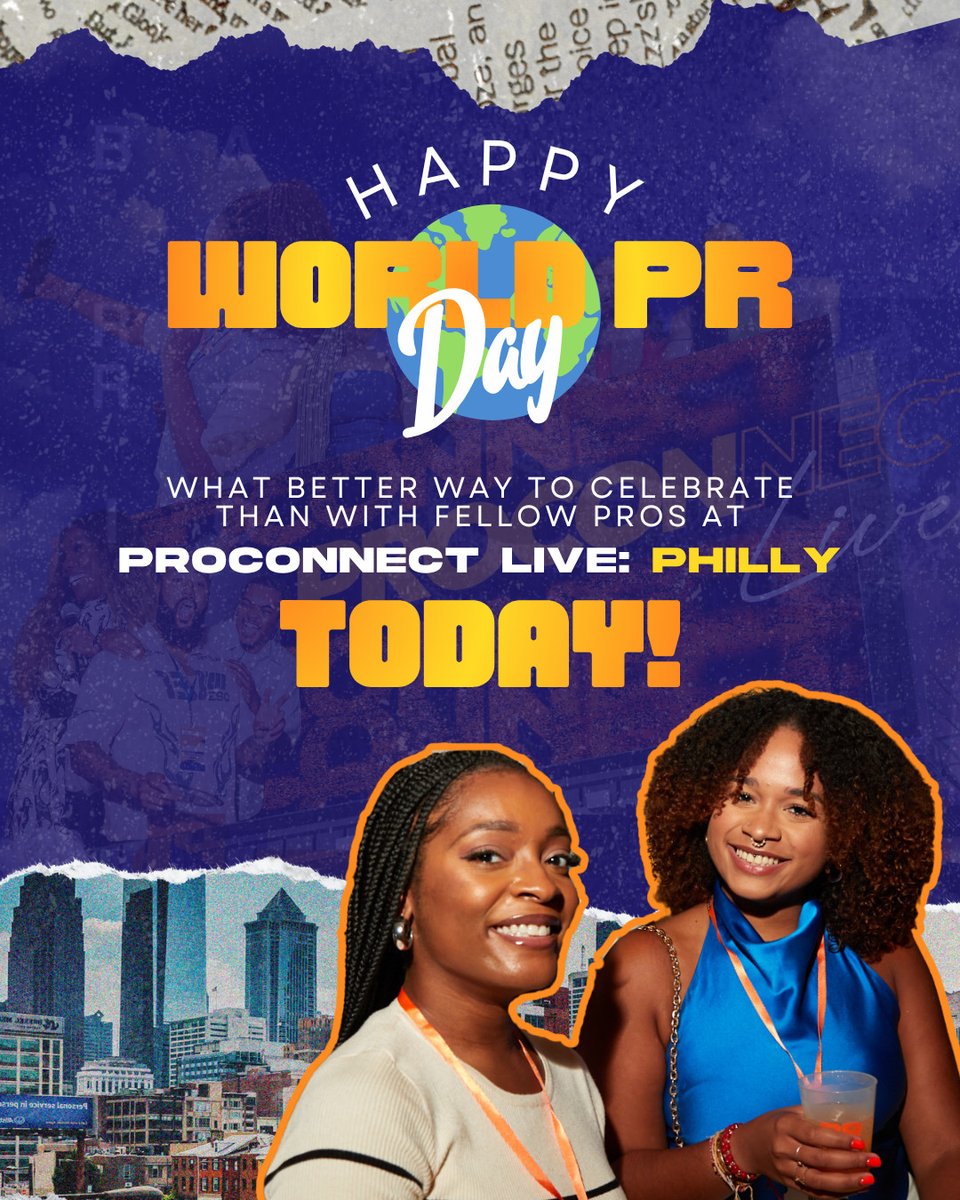 OfficialPROCON's tweet photo. Happy World PR Day, PRos!

We can't think of a better way to celebrate than bringing our Philly comms community together food, drinks, and unforgettable discussions tonight at 6p for PRoconnect LIVE: Philadelphia! 🧡

Tickets are almost sold out: https://t.co/Gx4yZAUr2q 🎉 https://t.co/Pg8oJdqKcf