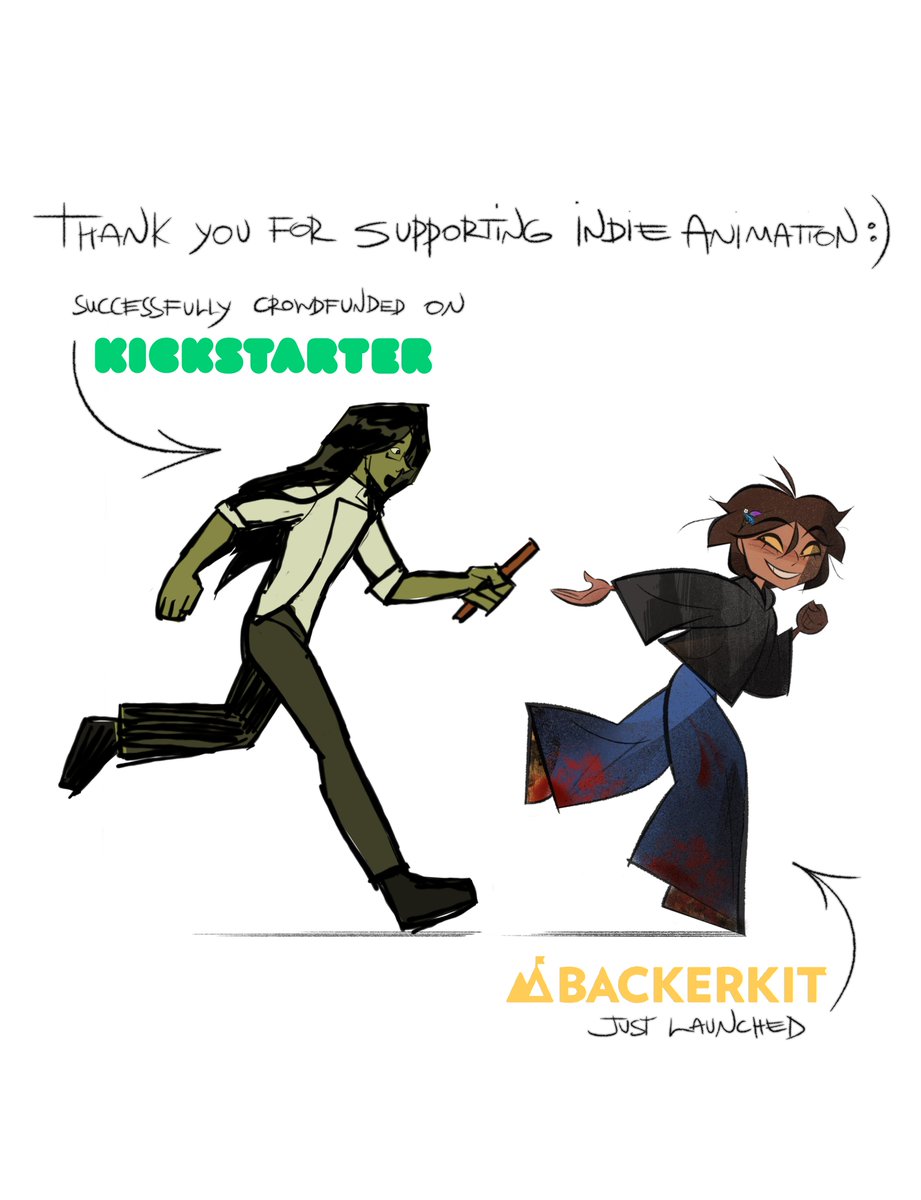 karaburanstudio's tweet photo. CROSSOVER TIME!!
"My Girlfriend, Enid" Kickstarter pilot was successfully crowdfunded, the "TABOO" BackerKit just launched it's campaign!!  https://t.co/UKII3tUJjb

This post is another link in the chain that Meppity started with @towflyn !!

TY for supporting indie animation♥️ https://t.co/ZL1rw22Zdd