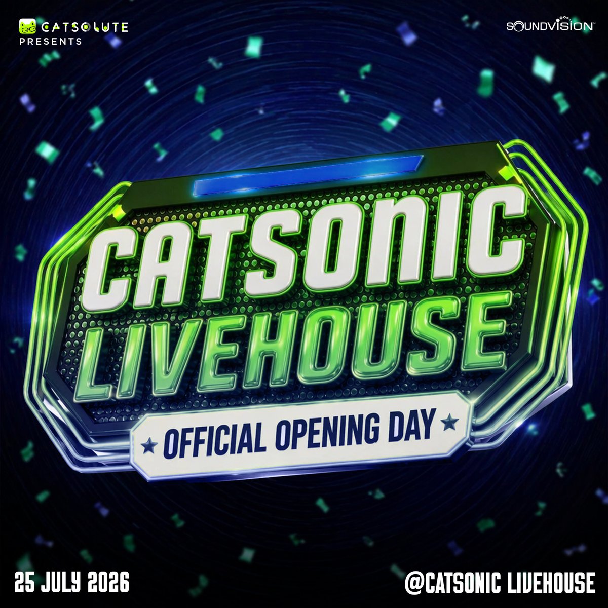 catsolute's tweet photo. เดินเข้าเดินออกกันจนคุ้นจนหามุมประจำให้ตัวเองได้แล้ว ก็ถึงฤกษ์งามยามดีที่ #CatsonicLivehouse จะเปิดตัวอย่างเป็นทางการแล้วล่ะค่ะ! 🐱🪩🎉

[ Catsolute Special Event ]

Catsolute Presents
✨ 𝗖𝗮𝘁𝘀𝗼𝗻𝗶𝗰 𝗟𝗶𝘃𝗲𝗵𝗼𝘂𝘀𝗲 𝗢𝗳𝗳𝗶𝗰𝗶𝗮𝗹 𝗢𝗽𝗲𝗻𝗶𝗻𝗴 𝗗𝗮𝘆 ✨
🗓️ SAT 25.07.2026
📍 Catsonic Livehouse

แล้วพบกันนะคะ แต่งตัว “แกลมๆ” กันมาด้วยน้าา~ 💅🏻

#Catsolute #アイドル
