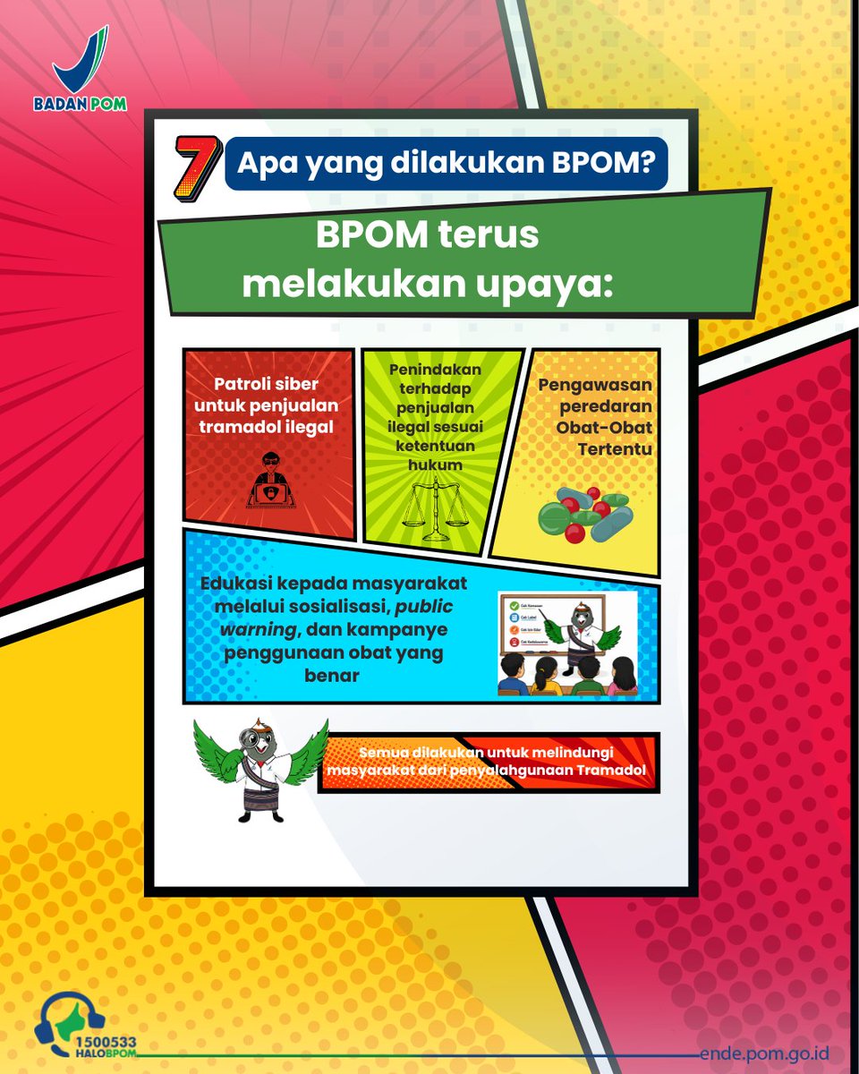 bpom_ende's tweet photo. Sudah tahu kan tentang maraknya penyalahgunaan tramadol? Yuk, simak informasi berikut

Ingat! Obat digunakan untuk pengobatan, bukan untuk disalahgunakan. Penyalahgunaan tramadol dapat membahayakan kesehatan, menimbulkan ketergantungan, bahkan berdampak serius bagi masa depan. https://t.co/wrZv9sa6zw