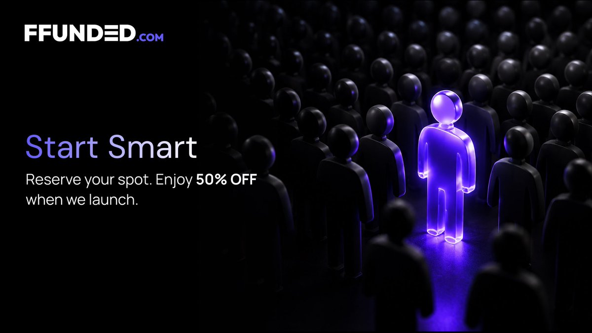 ffundedcom's tweet photo. Early access starts now.

Join the FFunded waitlist and receive 50% OFF when we launch.

Link in Bio https://t.co/a5c2fH5PcW