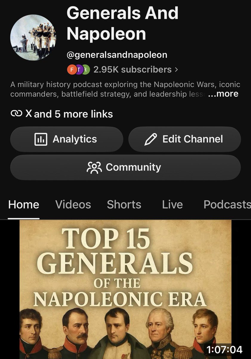 AndNapoleon's tweet photo. We are just 41 subs away from 3,000 on #youtube - are you subscribed yet? ItтАЩs free to do and it helps our podcast grow. ЁЯУИ Many thanks for your time and consideration. ЁЯФЧ In comments. #generalsandnapoleon https://t.co/ajgtXNzV14