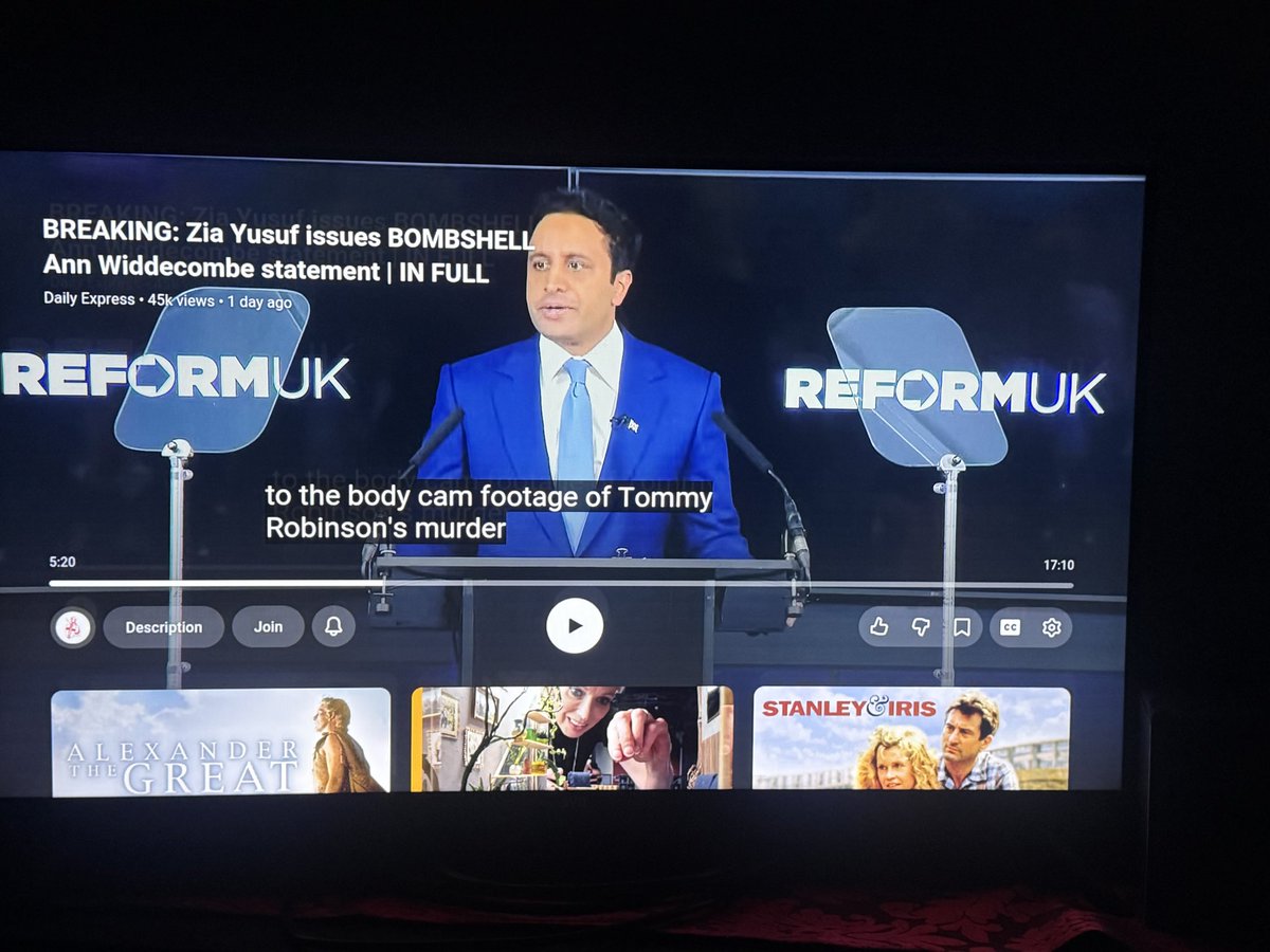 Titania1955's tweet photo. I was just watching YouTube &amp; I use close captions. This is what @YouTube had when @ZiaYusufUK was discussing @Nigel_Farage’s statement about Henry Nowak’s murder. I watched it 3 times. Each time it said @TRobinsonNewEra 

@elonmusk @reformparty_uk https://t.co/5pdE6hqrMw