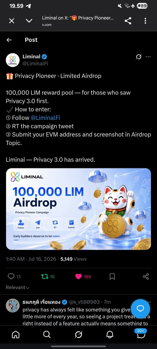 arcxulvy's tweet photo. @LiminalFi 0x631bbc96e842a1ac7811aab96c264a83da2bc62d https://t.co/cS3sukWIDL