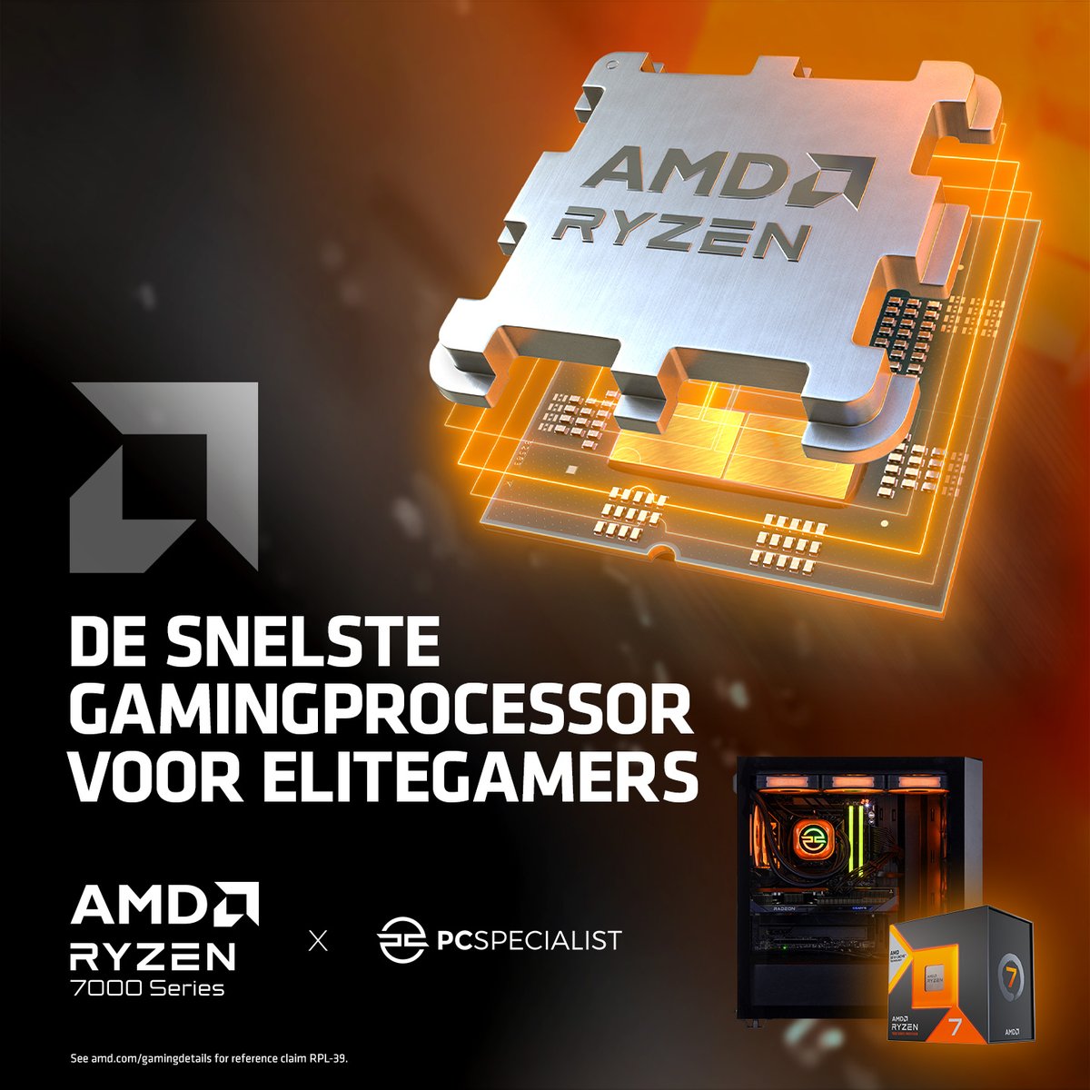PCSpecialistBE's tweet photo. Til gaming naar een hoger niveau 🚀
Ervaar ongeëvenaarde prestaties met AMD Ryzen 7000X3D Series-processors en AMD 3D V-Cache technologie.
Configureer nu ➡️ https://t.co/gAuNkYn35a https://t.co/GnNm7AfMP8