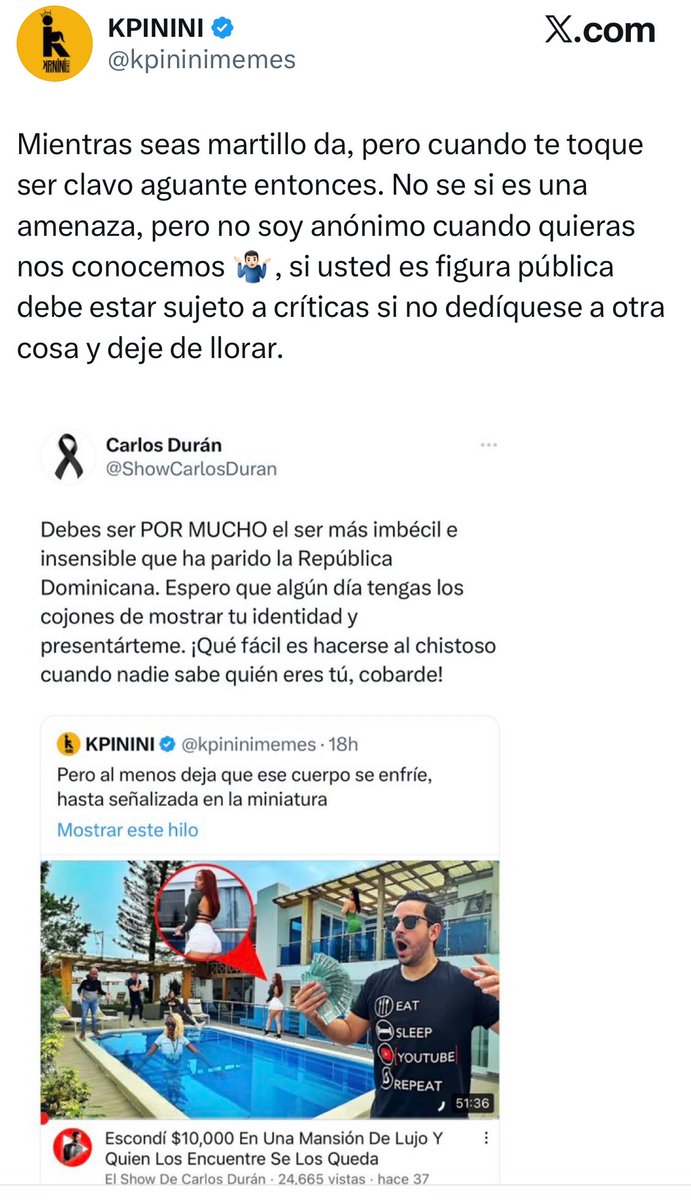 Tibicherd's tweet photo. Cuando  KPININI era martillo 🔨 
Cuando KPININI era gracioso 
Cuando KPININI no hacía daño 
Cuando KPININI hacía humor https://t.co/Yl4cTSr6Yl