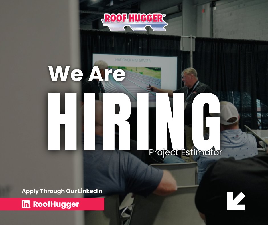 RoofHugger's tweet photo. 🚨 We're Hiring! 🚨 

Roof Hugger is looking for a Project Estimator in Lutz, FL. Experience in metal roofing, construction, or estimating? Join an industry leader with great benefits, 401(k), and paid time off. 

Apply today: https://t.co/3AirkHdvdC

#Hiring #ProjectEstimator https://t.co/I0Qv1kcZmb
