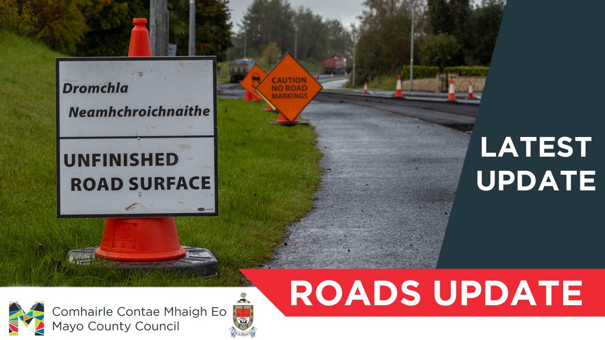 MayoCoCo's tweet photo. The R320 Swinford to Kiltimagh Road will be closed on Friday 17th July to allow for resurfacing works.

➡️Diversions will be in place via N5 and R321 Bohola.
➡️ Please expect delays and allow extra time for your journey - motorists are advised to use alternative routes.
➡️ Local access and emergency vehicles will be accommodated