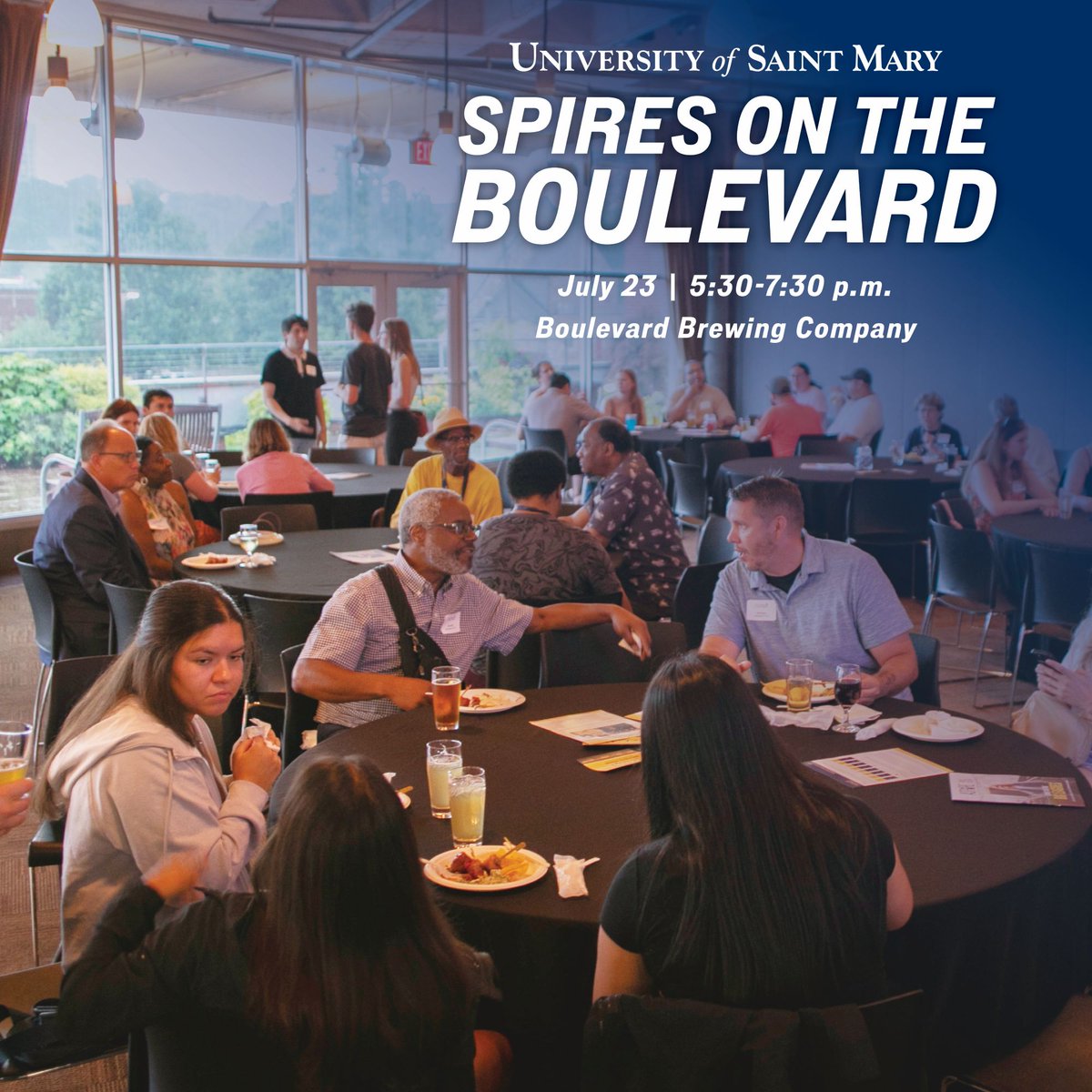 UniversityofSa3's tweet photo. 🍻 Just 1 week until #SpiresOnTheBoulevard!

Join fellow #USMAlumni on July 23, 5:30–7:30 p.m. at Boulevard Brewing Co. Meet President Ann Marie Fallon, Ph.D., reconnect with friends &amp; enjoy complimentary food and beverages!

Register:
https://t.co/MjPGevtNTc https://t.co/ghxlTd4Mr3