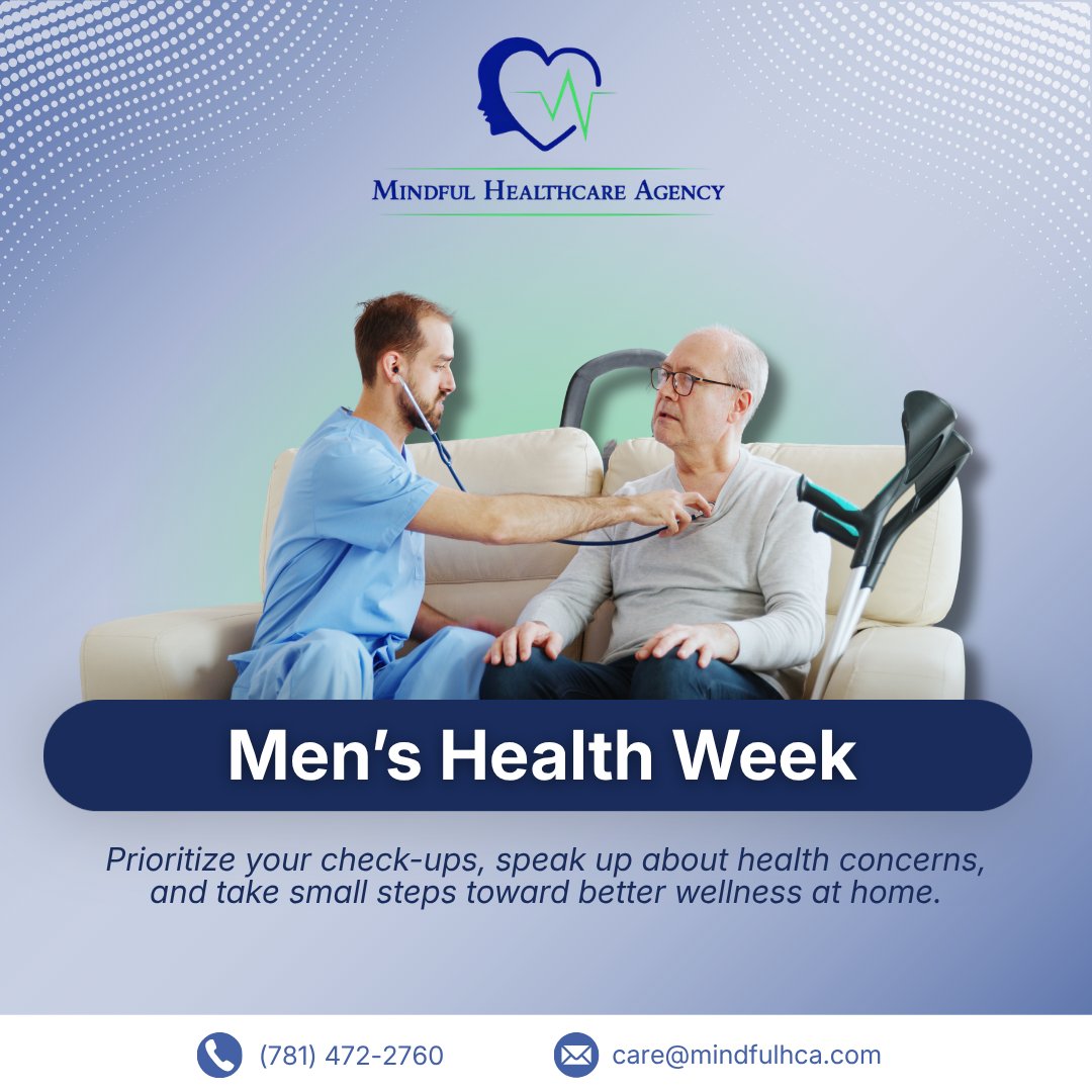 MindfulHealthC1's tweet photo. Men’s health is more than check-ups. It’s small, consistent steps toward overall wellness.

Prioritize screenings, speak up about concerns, and stay proactive with your health at home.

Learn more: https://t.co/16rDOct4vr

#MensHealth #HomeHealthCare https://t.co/G3EsNG3xiy