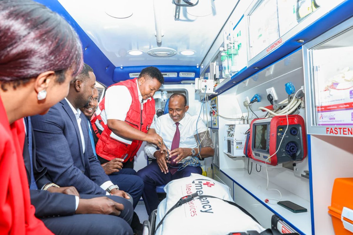 HonAdenDuale's tweet photo. Inspected the National Ambulance Dispatch Centre at the Social Health Authority (SHA) Headquarters in Nairobi to assess its operational readiness ahead of its official launch later this month. 

Now over 90% complete, the Centre marks a significant step in strengthening our emergency medical services under the Taifa Care Model and the Government's Universal Health Coverage (UHC) agenda.

Dubbed the SHA 112 Lifeline, the Centre will provide a fully coordinated 24-hour emergency medical dispatch service through a single national response platform. 

So far, 97 KMPDC-accredited ambulances have been empanelled into the system, with 186 already registered and more expected to join as coverage expands nationwide.

The Centre is equipped with advanced digital systems that support emergency call triage, ambulance dispatch, real-time incident management and seamless coordination with health facilities through the National Health Information Exchange. 

A team of 40 dispatch personnel, including medical officers, doctors and customer care agents, has also undergone specialized training to ensure efficient, professional and patient-centred emergency response.

Once operational, the National Ambulance Dispatch Centre will enhance response times, improve coordination of emergency services and connect patients to the nearest appropriate health facilities, ensuring timely access to lifesaving care for all Kenyans. 

I was joined by Principal Secretary for Medical Services Dr Ouma Oluga, Digital Health Agency(DHA) CEO Eng. Anthony Lenayara at a brief event hosted by the Social Health Authority (SHA) CEO, Dr. Mercy Mwangangi.