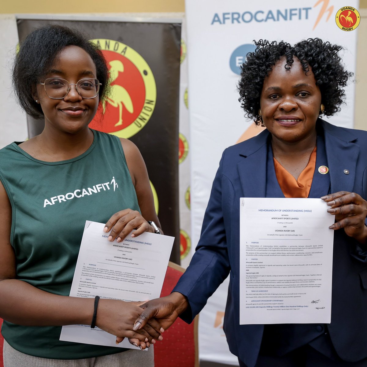 UgandaRugby's tweet photo. Welcome Onboard Afrocanfit!🤝🇺🇬

Uganda Rugby is proud to welcome Afrocanfit as an Official Partner of the U20 Rugby Cranes ahead of the 2026 Rugby Africa U20 Barthes Cup! 

Afrocanfit will supply essential sporting gear and gym membership to support the team’s preparations.

Let’s go U20 Rugby Cranes!