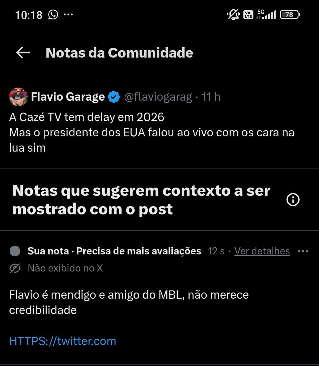 duratestudo's tweet photo. @flaviogarag Nota da comunidade adicionada https://t.co/4phpPkulVy