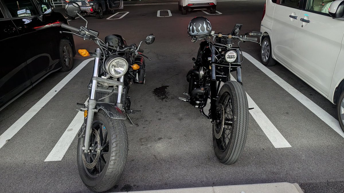 morikawa2040's tweet photo. #レブル250 #HONDA
#ずんどう屋　#ラーメン
#ツーリング　#夜

先輩と仕事終わりのツーリング

今日のラーメンはずんどう屋 https://t.co/XP7NfgvU9v