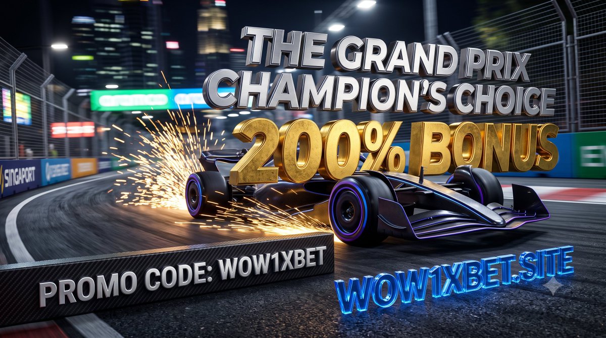 maxcode1xbet's tweet photo. Start your engines at https://t.co/r8B3ao8ABF! 🏎️ Use promo code WOW1XBET for a massive 200% BONUS! 💸 The Grand Prix asphalt is burning. Who takes the podium? Fuel your wins with the top 1xbet promo code today! 🏁🏆 #1xbet #1xbetpromocode #1xbet2026 #f1 https://t.co/UHRj7WU8Rm