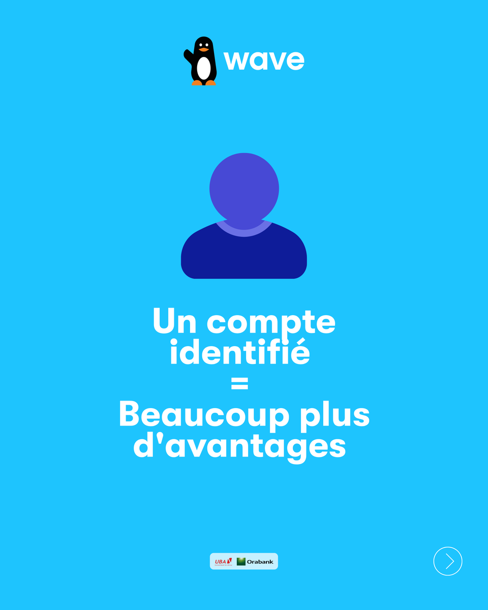 wavemm_mali's tweet photo. Compte Wave, bi bôlô kaban ? 🤔
Sache qu'il peut faire encore plus pour toi ! 💙
Identifie ton compte et débloque l'accès à plus de fonctionnalités : plafond jusqu'à 2 000 000 FCFA et une sécurité renforcée.
Passe chez l'agent le plus proche.
#wavemali #ikawariyitayé https://t.co/yIUfp8yYkP