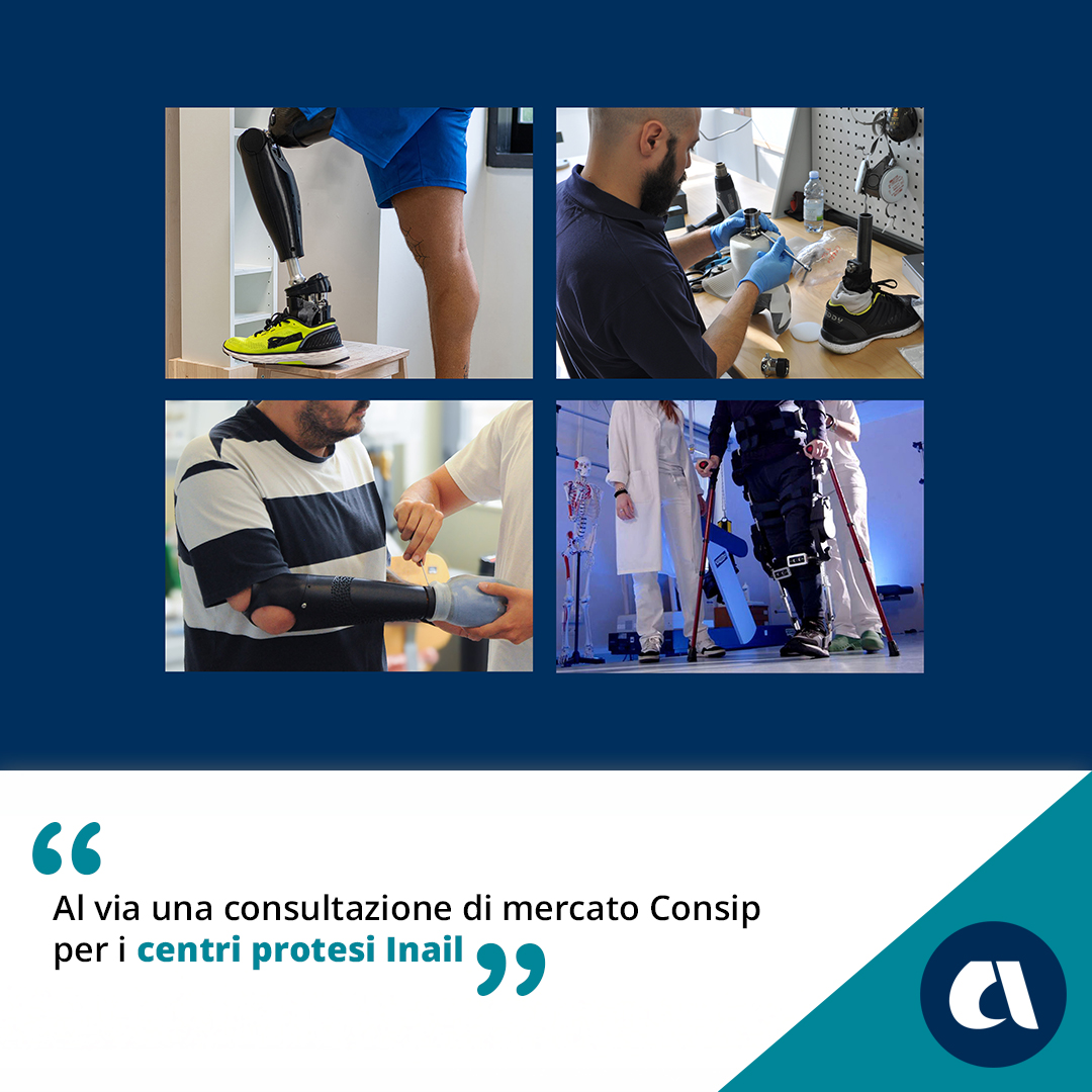 inail_gov's tweet photo. Al via la consultazione di mercato Consip per la futura gara sulla componentistica protesica e ortesica dei centri protesi #Inail. Contributi dagli operatori entro il 29 luglio 2026 per favorire innovazione, qualità e trasparenza.
https://t.co/Qs49AcoeNM https://t.co/kczbi6xLyC
