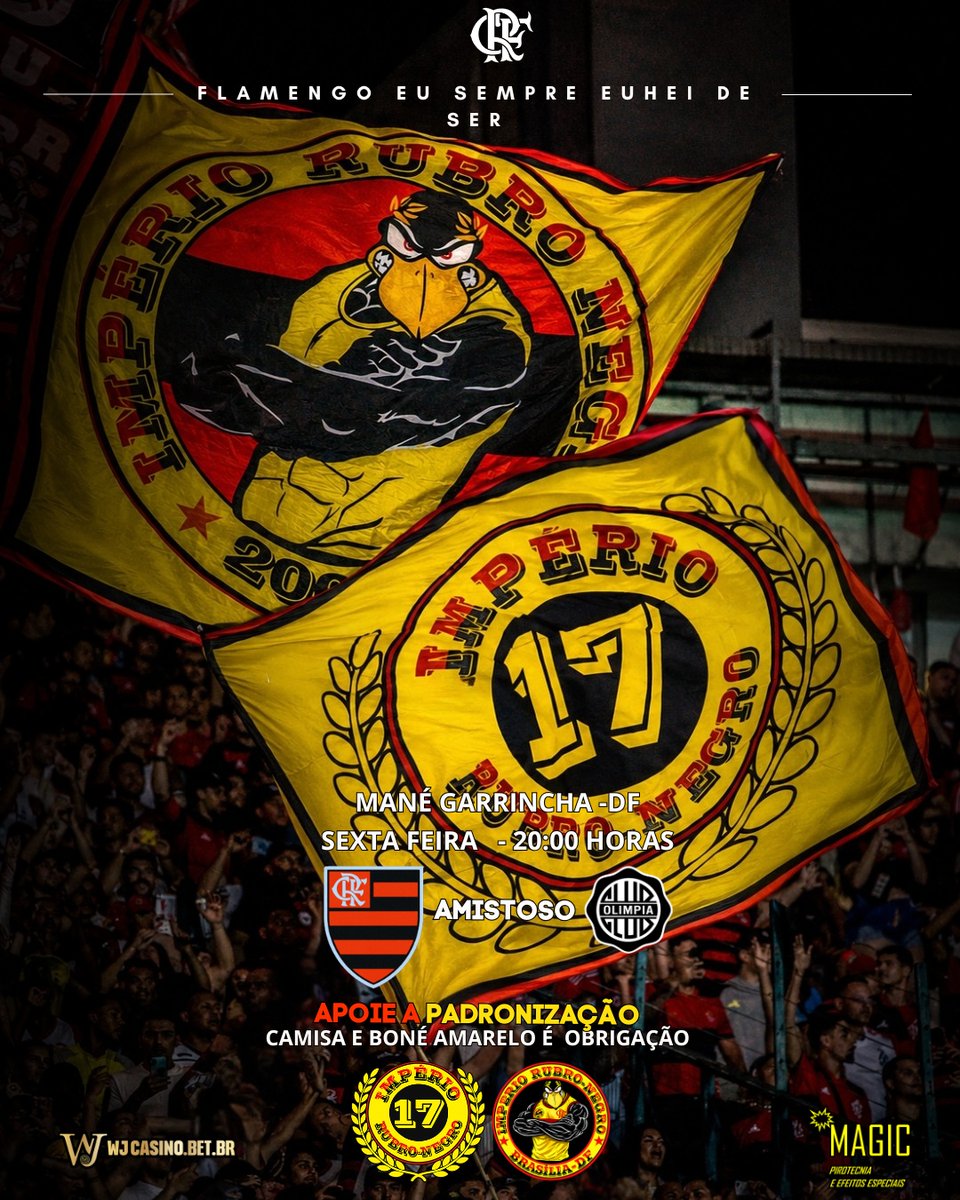 imperiorubroN's tweet photo. O último amistoso antes do retorno às competições já tem destino marcado.
Flamengo x Olimpia, no Mané Garrincha, e os de amarelo de Brasília estarão presentes para apoiar mais um compromisso do maior do mundo .
Venha fazer parte da Império Rubro Negro dúvidas nos chame no Direct https://t.co/LVtrp305Vj