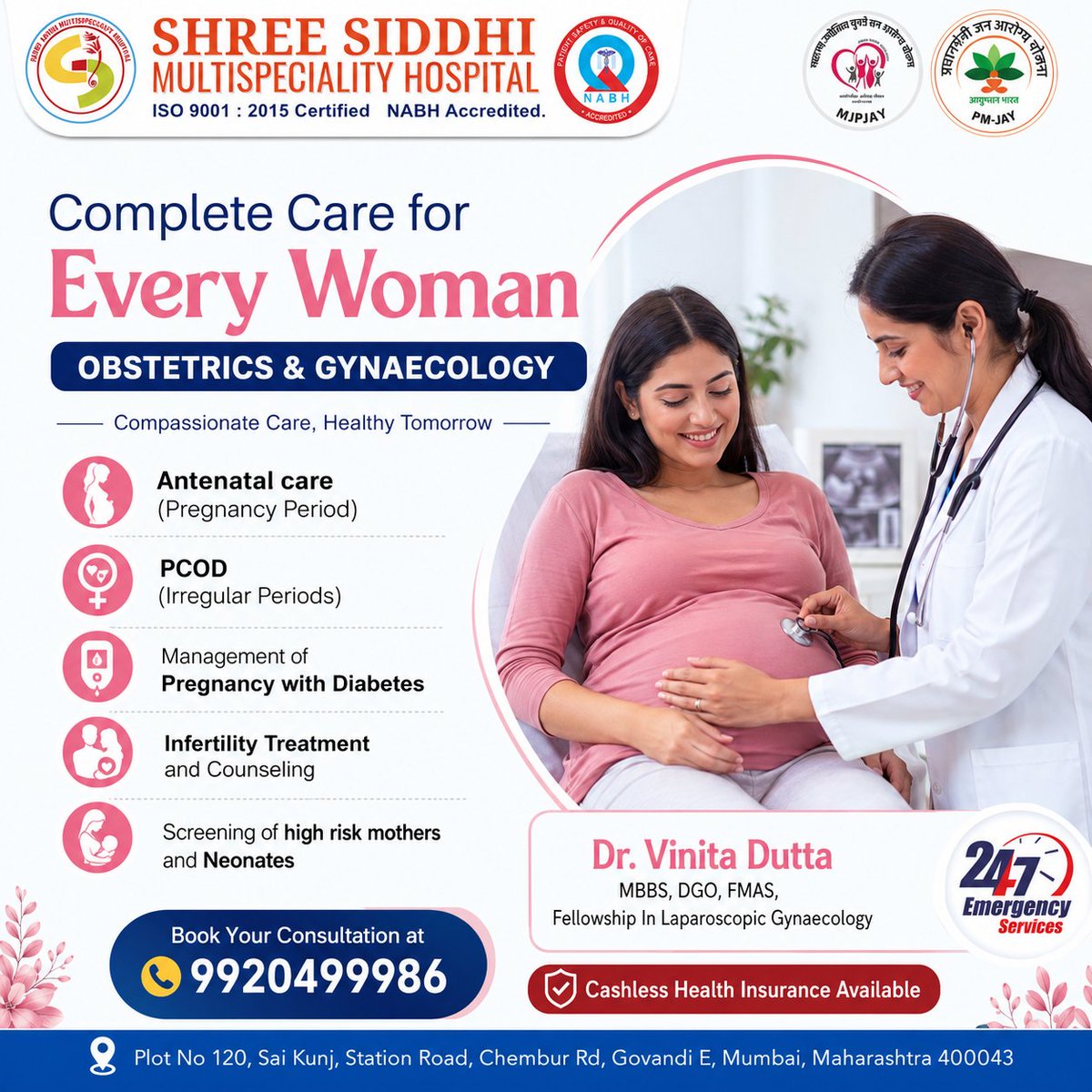 HospitalSh46940's tweet photo. Complete Care for Every Stage of Womanhood 💕🤰

From pregnancy care to fertility counseling and high-risk pregnancy management, Dr. Vinita Dutta provides compassionate, personalized Obstetrics &amp; Gynaecology care to help you and your baby stay healthy. https://t.co/FBrd1vb8MI