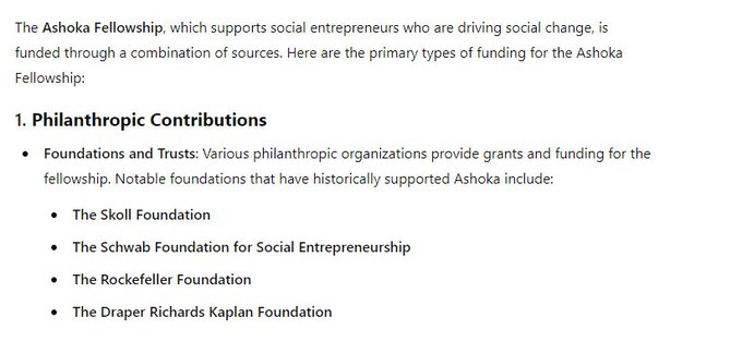 Starboy2079's tweet photo. After marrying with Rebecca, Sonam suddenly started getting huge support from foreign orgs  

In 2002, he received Ashoka fellowship which is funded by Skoll foundation, Schwab foundation, Rockefeller foundation https://t.co/DrwX7cHGk1