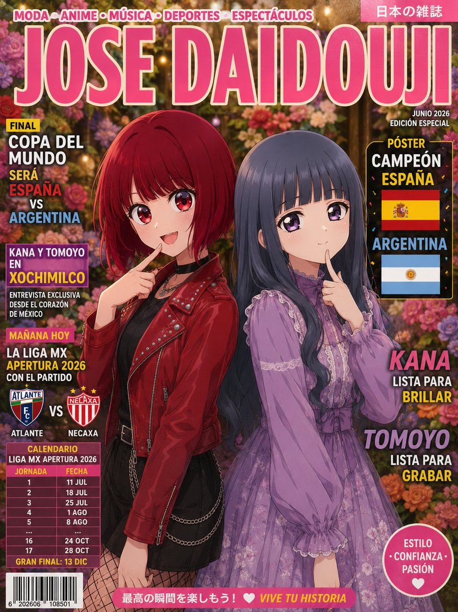 DiazJose__1030's tweet photo. #推しの子 
#有馬かな 
#大道寺知世 
#KanaArima 
#TomoyoDaidouji 
#SomosMéxico🇲🇽 
#FWC26 
#FIFAWorldCup 
#mundialdefútbol https://t.co/Em0php2BMz