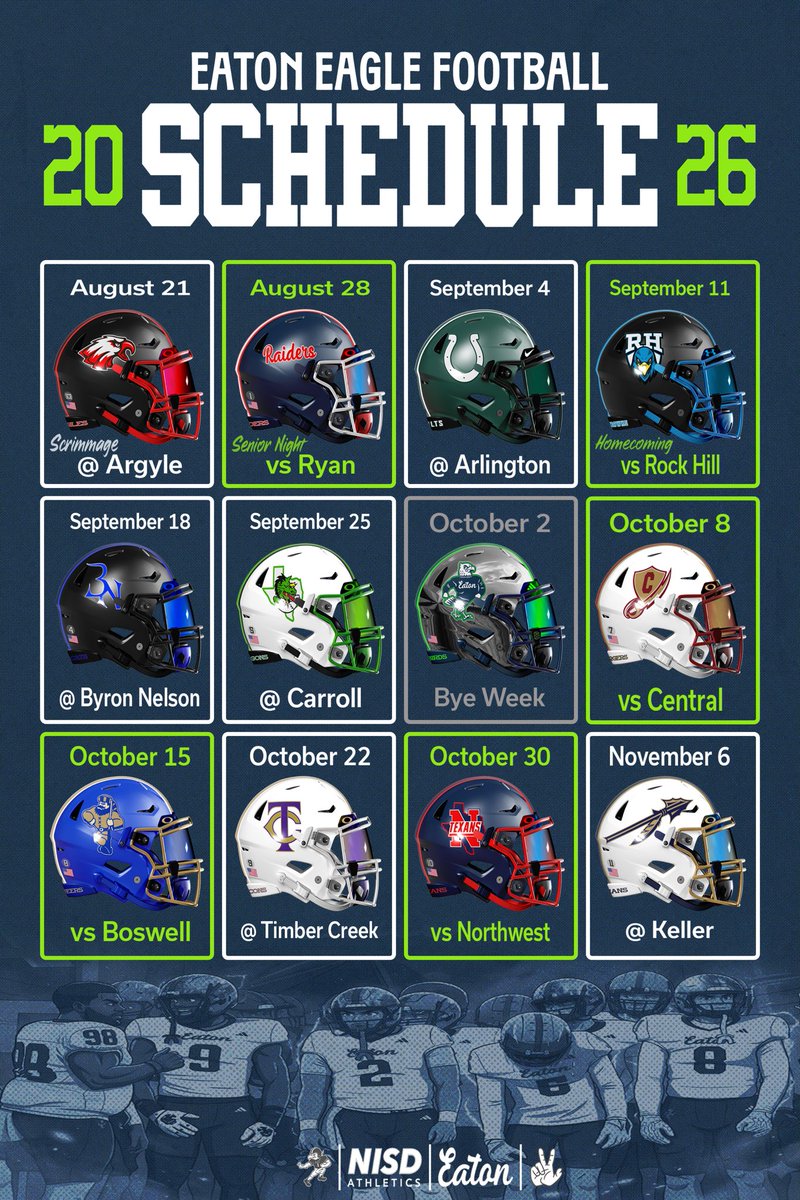 EatonEagleFB's tweet photo. 25 days until go time! 

#EATon | #GOBIRDS🦅 https://t.co/uH3RcFid9C