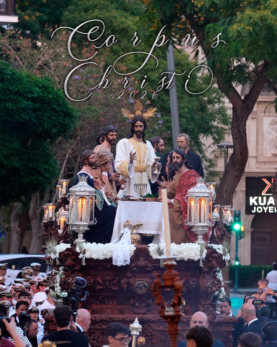 Lacruzdeguia1's tweet photo. 🎞️ Corpus Christi 2026 junto a la familia de @BCTCarmenAlm acompañando al Misterio de la Santa Cena https://t.co/bHRNouIqpb