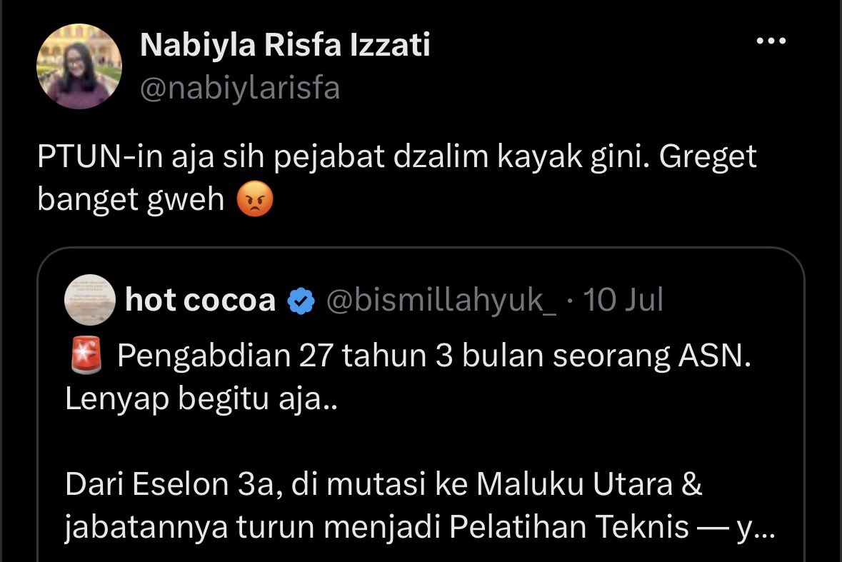 nabiylarisfa's tweet photo. Tadi siang habis dapat ancaman untuk menghapus postingan twit tentang Menteri PU (terlampir), dengan membuka data pribadi yang berisi alamat, NIK, TTL, data keluarga, dan lokasi terakhir gawai saya. 

Saya sedang draft somasi dan akan kirim balik sebagai jawaban 🙏 https://t.co/JVLsE9EXKw