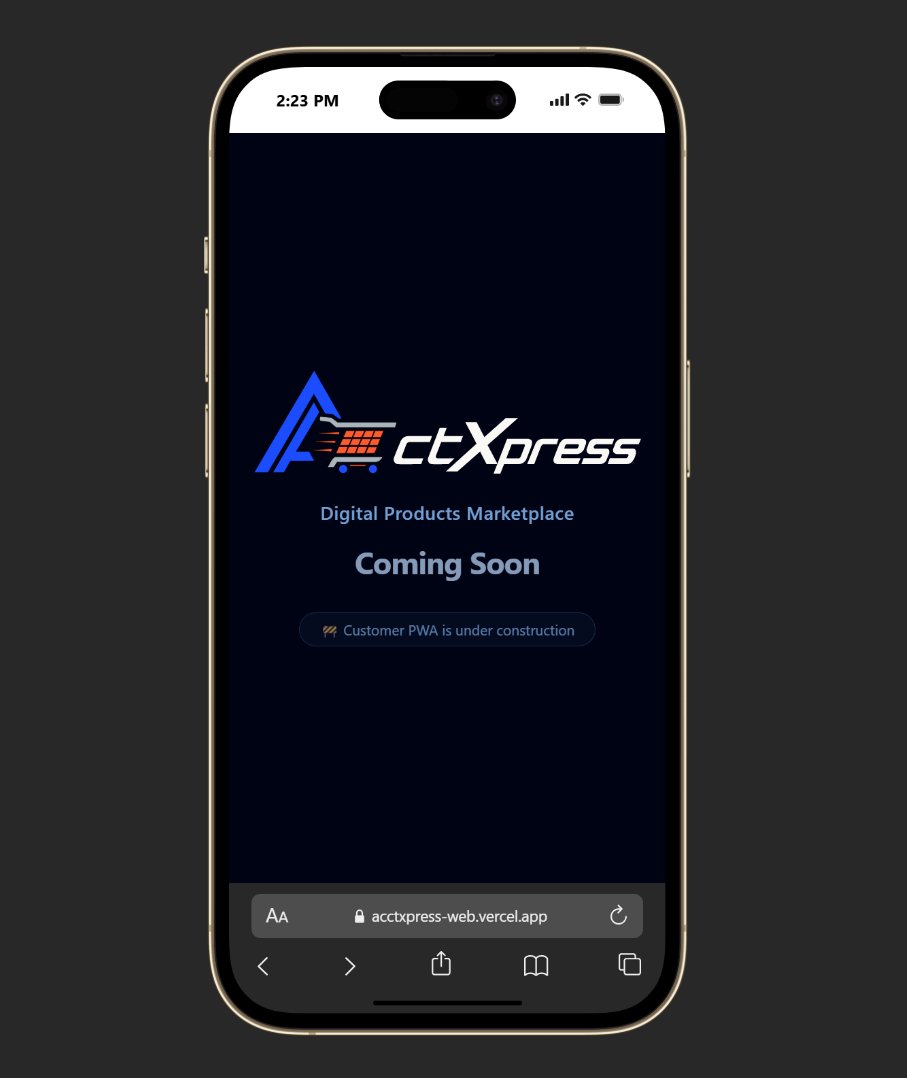 chisax_'s tweet photo. Starting this new journey with AcctXpress.
The goal is simple: make buying and managing digital products as seamless as possible.
Virtual numbers. Digital accounts. Gift cards. Subscriptions. Integrated wallet.
Let's build. https://t.co/jSJFY3RjyN
