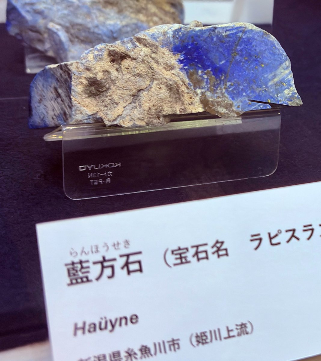 Hanamure_Honome's tweet photo. シルクロードの彼方、中央アジアの秘境でしか採れないはずだった青の宝石。

それが時空を超えて、令和の日本（新潟）で発見されるなんて誰が想像したでしょう……。

日本の地質ガチャ、SSR引き当てすぎでは？？（大興奮）
#ラピスラズリ #鉱物採集 
#地質 https://t.co/tvdWyXJCf8