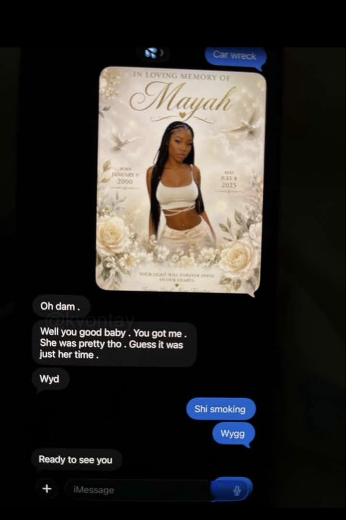 KhananiShingan1's tweet photo. she went through her babydaddy’s phone and found him telling his side that she died😭 https://t.co/N5vi1wyWaF