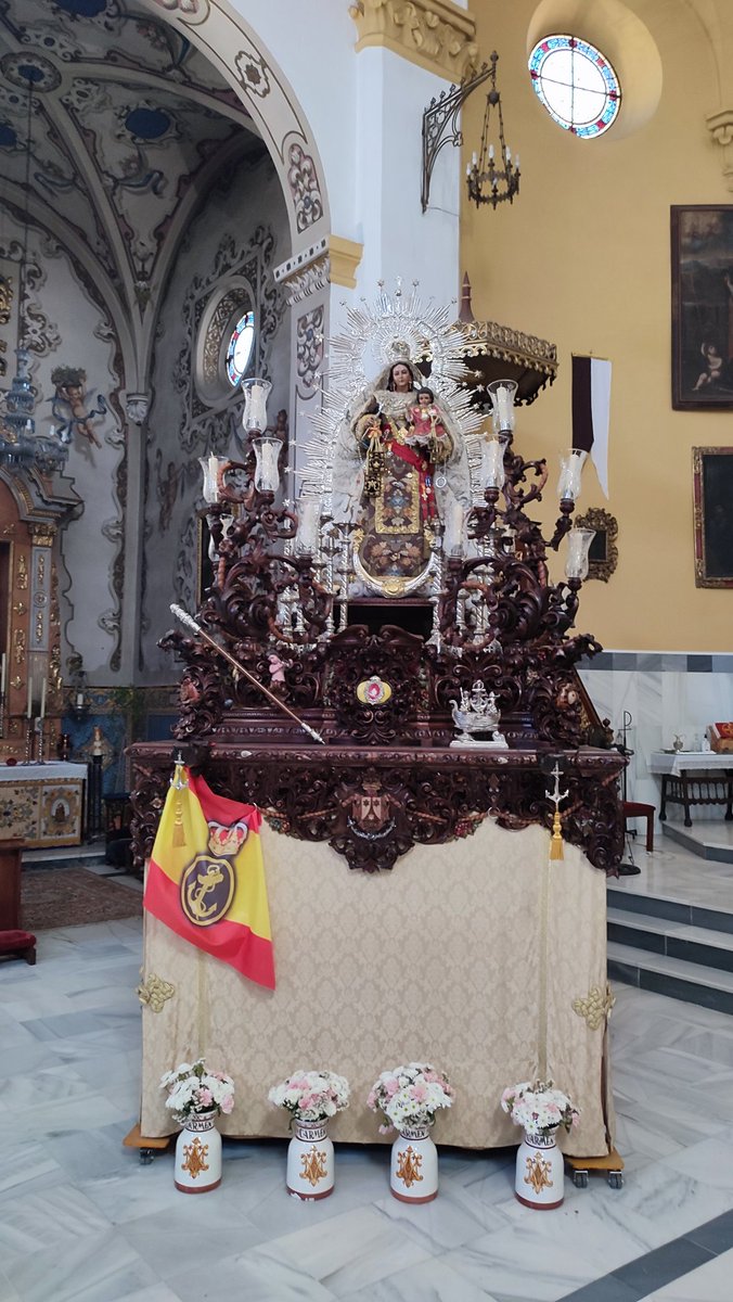CarmendeSanJuan's tweet photo. 🤎 Ya está Nuestra Madre, Reina y Señora lista en su paso
⛪ Hoy a las 21h Santa Misa
🌹 Mañana Ofrendas de flores
🟤 SÁBADO 20,30h Salida Procesional
🎉 Durante el fin de semana tendrá lugar la tradicional e histórica VELÁ DEL CARMEN https://t.co/tnP2Fdtph2