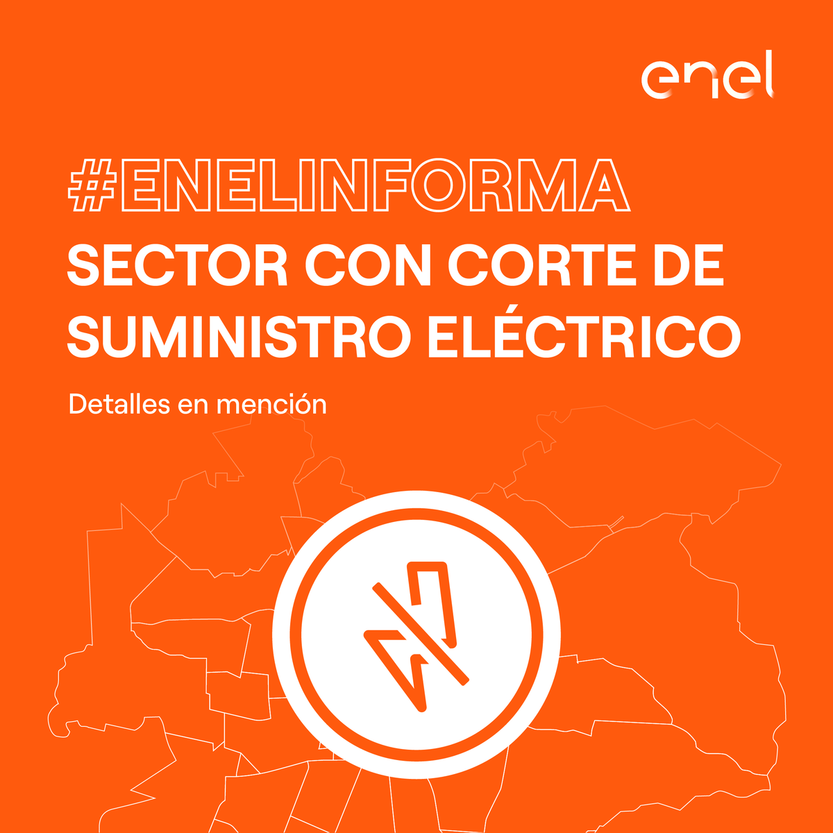 Enel_Informa_CL's tweet photo. [09:51] #CorteDeEnergía que afecta sector de Cam. Chicauma hasta Ignacio Carrera Pinto en Lampa , como se muestra en el mapa. Para generar un reporte por la falta de suministro eléctrico escríbenos al WhatsApp +56994447606 https://t.co/ywIPqrDZdM