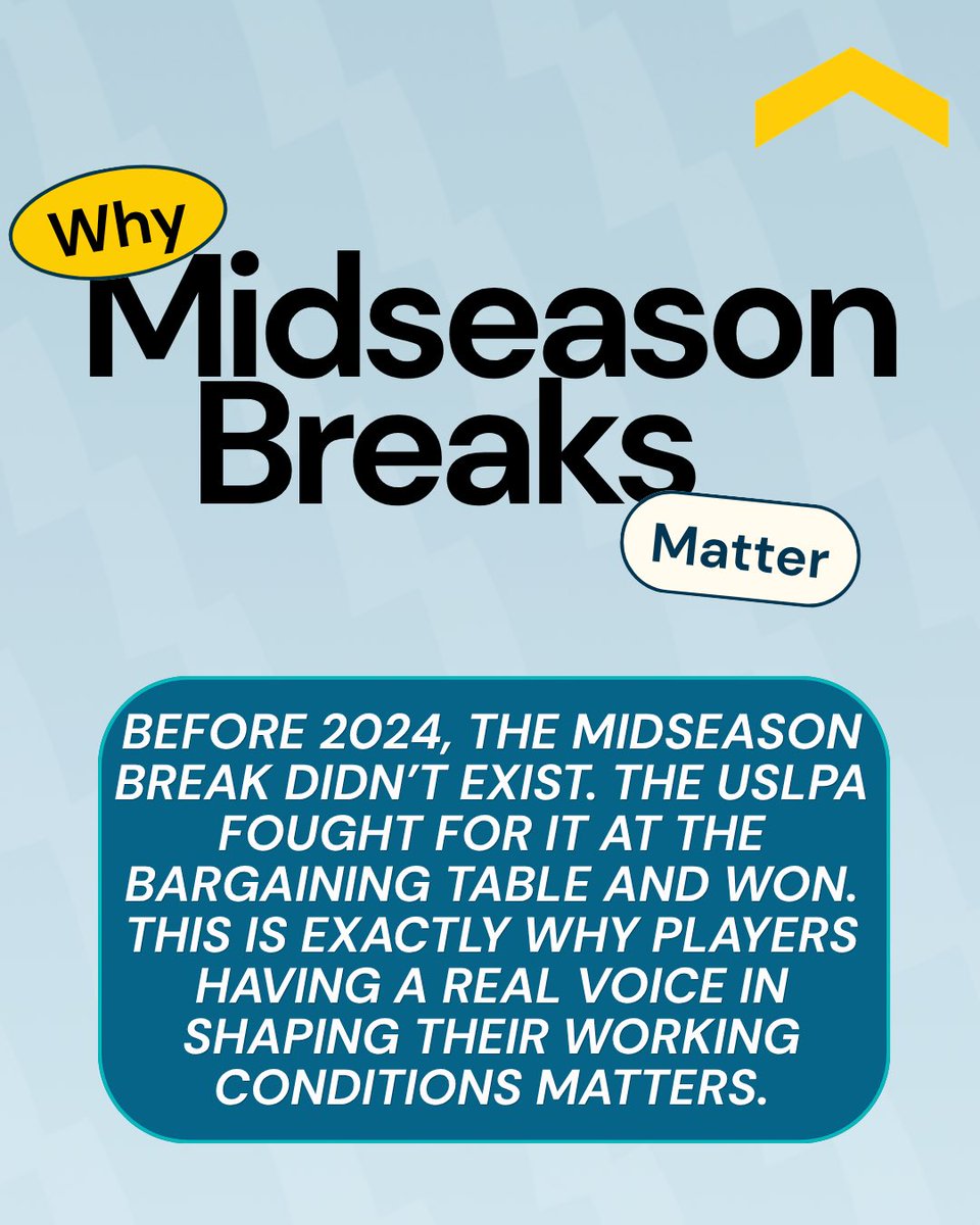 USLPlayers's tweet photo. It gives players dedicated time to rest, recover, and reset during a demanding season. It also gives them the chance to be people, not just athletes and to spend time with family, celebrate milestones like getting married, or simply have time to plan their lives outside the game. https://t.co/UmjFLxSnsj
