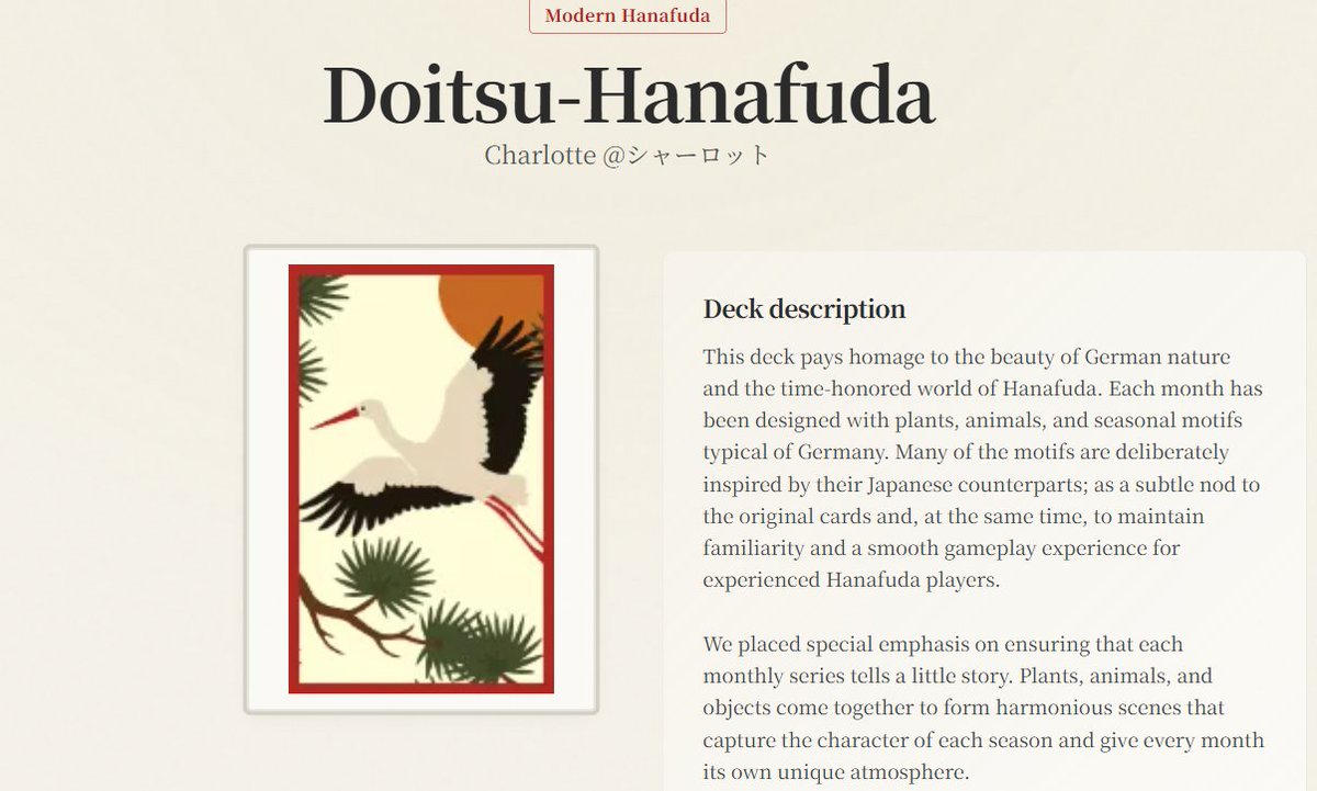 Hanafuda_Legend's tweet photo. New Custom Deck Drop! 🇩🇪🤝🇯🇵

We are incredibly proud to introduce the Doitsu-Hanafuda (German Hanafuda) deck, created by the talented independent artist Charlotte (@シャーロット)!

A beautiful blending of cultures, playable right now on Hanafuda Legends. https://t.co/WH5VdEmyvE