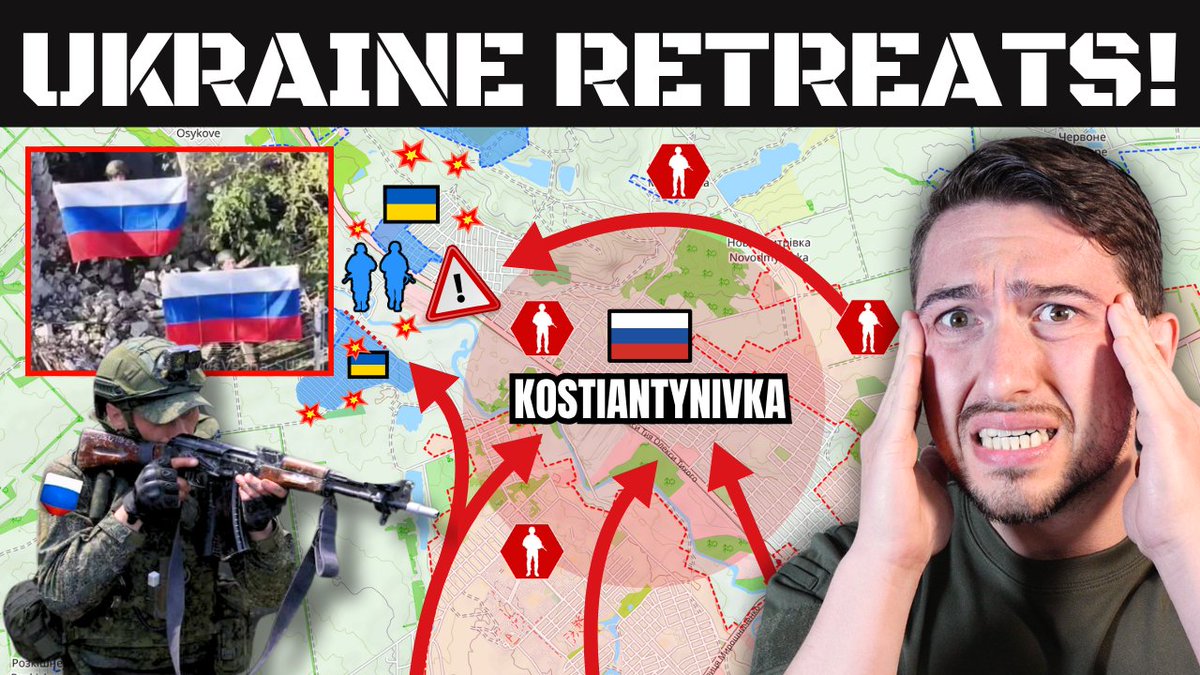 HistoryLegends_'s tweet photo. 🇺🇦🇷🇺 Russia KNOCKED OUT Ukraine From Kostiantynivka

The Russian 3rd and 8th Combined Arms Armies finalized the capture of the fortress city of Kostiantynivka. How did they do it and what does this mean?

Full analysis: https://t.co/6WJTHyE5hu https://t.co/H6Uwwl9lX7