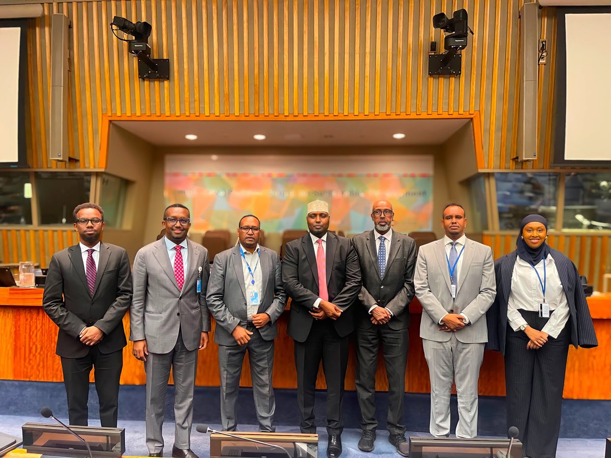 festusomalia's tweet photo. @festusomalia proudly participated in the United Nations High-Level Political Forum (#HLPF2026) in New York as part of the global trade union delegation coordinated by the @ituc. The Forum is the UN's principal platform for reviewing progress on the Sustainable Development Goals (#SDGs), including Somalia's Voluntary National Review (#VNR), while providing workers' organisations with an important space to contribute to global policy discussions on sustainable development.

During Somalia's Voluntary National Review, FESTU called for stronger protection of journalists and media workers and urged decisive action to end impunity for crimes committed against journalists. The Federation also emphasised the need to advance decent work, expand universal social protection and strengthen peacebuilding through inclusive social dialogue. Sustainable development can only be achieved when fundamental human rights and internationally recognised labour rights are fully respected, protected and realised for every worker.

As part of the international trade union delegation led by the ITUC, FESTU proudly represented the voice of organised labour in the global dialogue on the Sustainable Development Goals. The Federation reaffirmed its commitment to working with national and international partners to promote social justice, democratic governance, decent work and inclusive development that leaves no worker behind in Somalia's sustainable development journey.