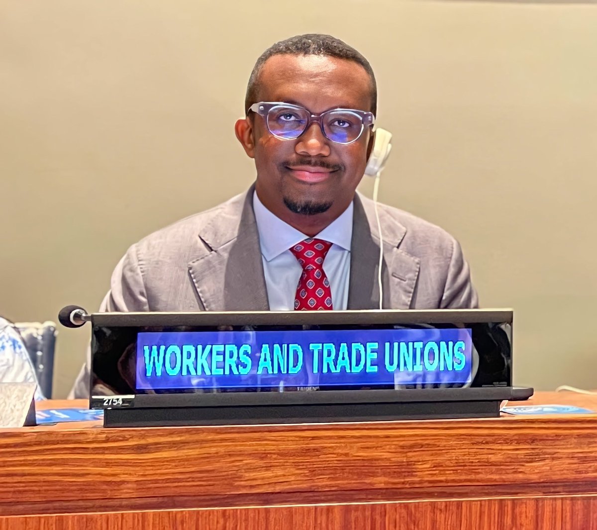 festusomalia's tweet photo. @festusomalia proudly participated in the United Nations High-Level Political Forum (#HLPF2026) in New York as part of the global trade union delegation coordinated by the @ituc. The Forum is the UN's principal platform for reviewing progress on the Sustainable Development Goals (#SDGs), including Somalia's Voluntary National Review (#VNR), while providing workers' organisations with an important space to contribute to global policy discussions on sustainable development.

During Somalia's Voluntary National Review, FESTU called for stronger protection of journalists and media workers and urged decisive action to end impunity for crimes committed against journalists. The Federation also emphasised the need to advance decent work, expand universal social protection and strengthen peacebuilding through inclusive social dialogue. Sustainable development can only be achieved when fundamental human rights and internationally recognised labour rights are fully respected, protected and realised for every worker.

As part of the international trade union delegation led by the ITUC, FESTU proudly represented the voice of organised labour in the global dialogue on the Sustainable Development Goals. The Federation reaffirmed its commitment to working with national and international partners to promote social justice, democratic governance, decent work and inclusive development that leaves no worker behind in Somalia's sustainable development journey.