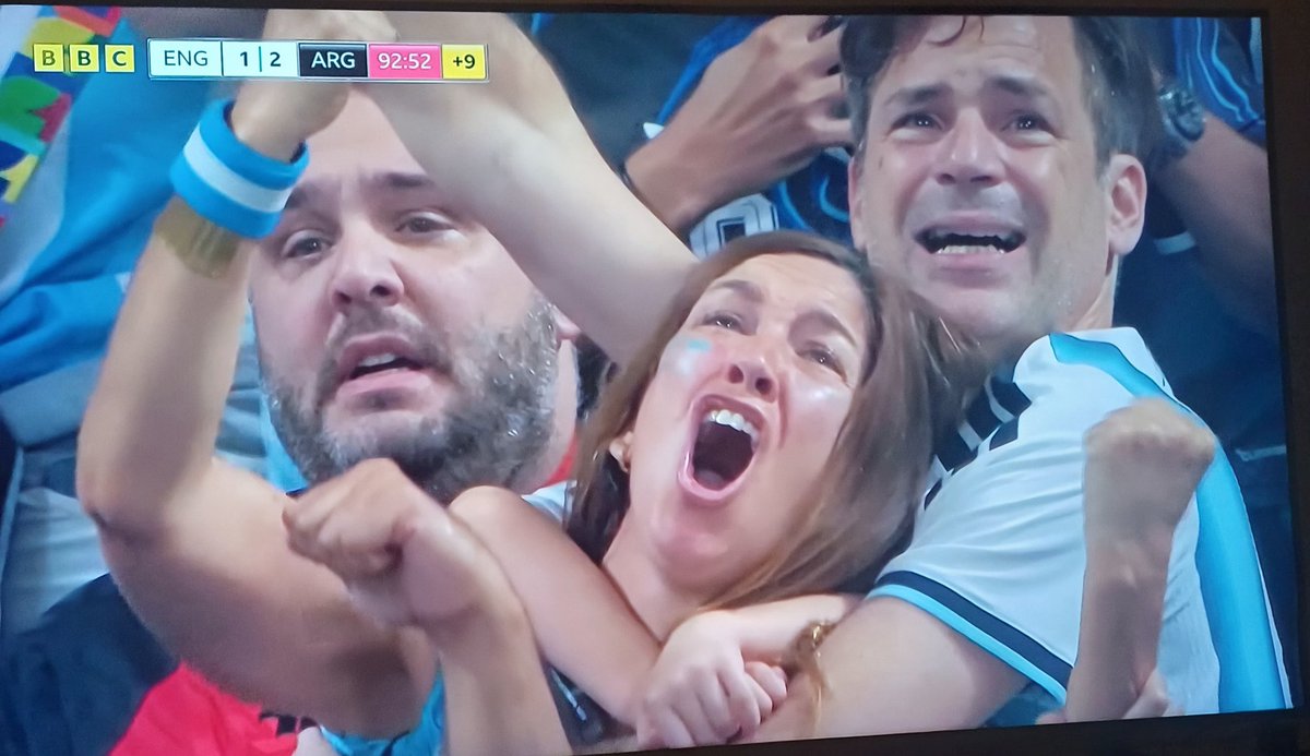 ijeoven's tweet photo. Argentina and Messi supporters couldn't believe it. They're shocked they could beat England. https://t.co/YEAFeama2h