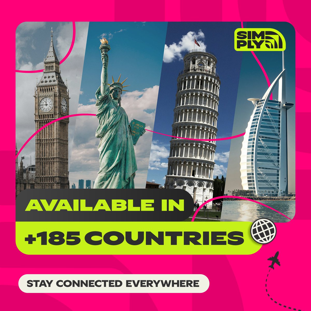 Simplysim_app's tweet photo. 🌍 Your next destination is already covered.

From city breaks to once-in-a-lifetime adventures, SIMply keeps you connected in 185+ countries with instant travel eSIMs.

✈️ Instant activation
📱 No physical SIM required
🌎 Coverage in 185+ countries
💸 No roaming surprises

Where are you travelling next? 👇
#SIMply #TraveleSIM #TravelSmart #StayConnected #TravelMore #eSIM #DigitalNomad