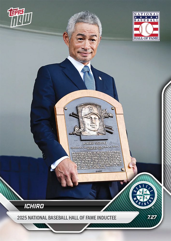 baseballhall's tweet photo. A legend on both sides of the Pacific Ocean, Ichiro has been popular with card collectors for four decades.

See some of our favorites in the latest edition of #CardCorner: https://t.co/H7X4DvaGkU https://t.co/Cw2aXC2m8C