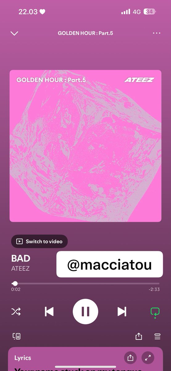 macciatou's tweet photo. 260716 11PM KST (10PM WITA)

#ATEEZ #에이티즈 #GOLDENHOUR #GOLDENHOUR_Part5 #BAD #스밍_dont_stop https://t.co/afc1Sj0erX