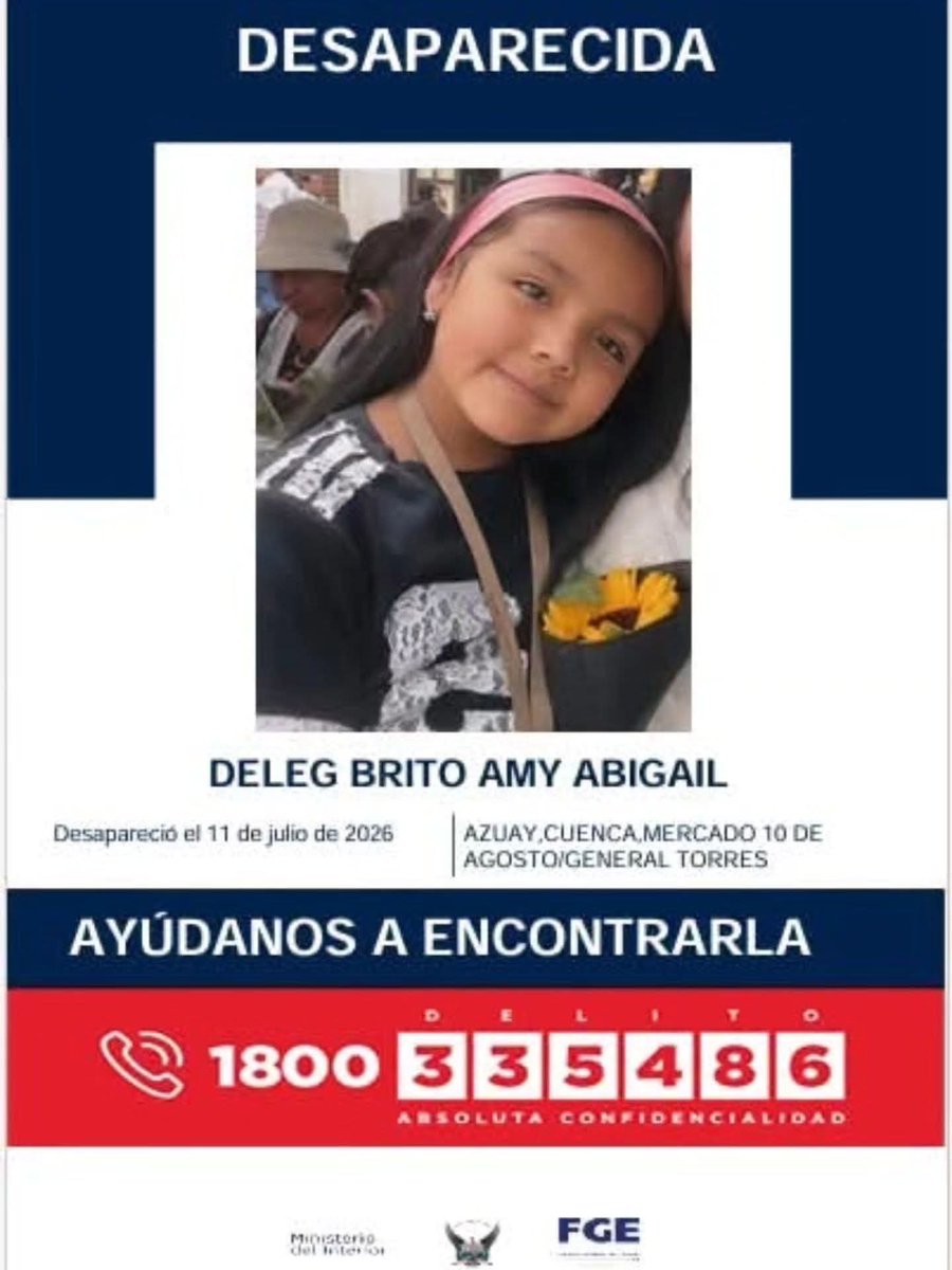 InformateCue's tweet photo. 🚨 Buscan a madre e hija desaparecidas

Se solicita ayuda para ubicar a Lesly Daniela Brito Durán y Amy Abigail Déleg Brito.

📞 Cualquier información: 1800 335 486

#Cuenca #Azuay https://t.co/uJxEpO7jrd