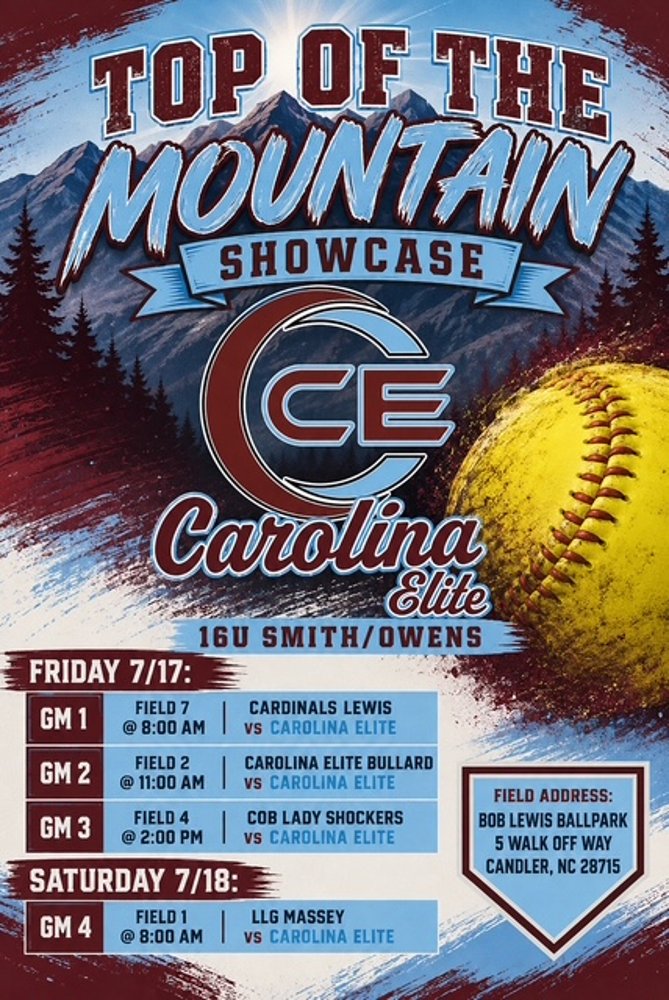cali_lennes's tweet photo. Headed to Asheville, NC for the Top of the Mountain Showcase. Come out and watch me pitch 🥎 #Uncommitted #NCAARecruit #SoftballPitcher https://t.co/aubuQvsvCR
