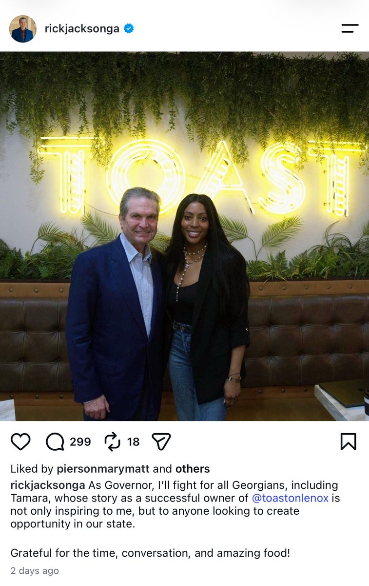 ShawtyKeish's tweet photo. Black Atlanta, you should not be visiting Toast On Lenox until the owner issues a statement on where her support for the governor's election lies. 

Rick Jackson does not support nor give a damn about the plight of Black people in Georgia. Check out his ads 🙂 https://t.co/ln99SGOWlO