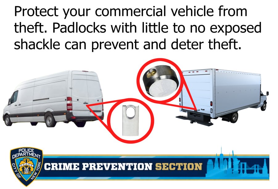 NYPD101Pct's tweet photo. The NYPD 101 Precinct reminds delivery drivers: Lock your vehicle when exiting, take your keys with you, stay alert, and secure packages or equipment out of sight. If you see any suspicious activity, call 911. #NYPD #101Precinct #CrimePrevention 🚚📦🔒

More information 👇 https://t.co/aRYTzf5GUO