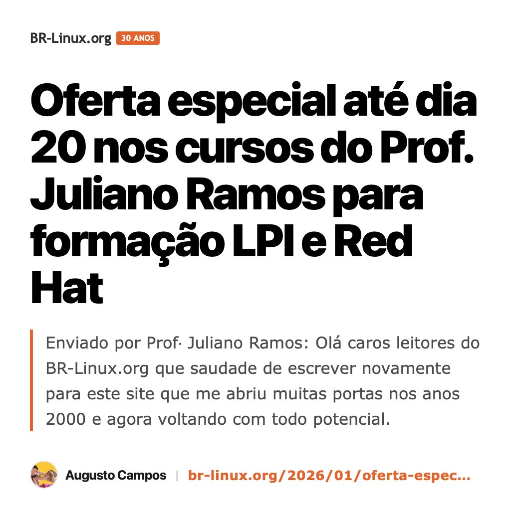 O Br-Linux.org voltou! tweet media