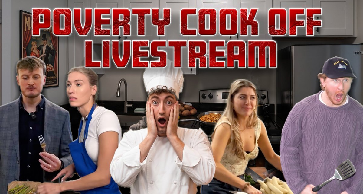 TomScibelli's tweet photo. We're doing an @Apartment_Show live stream at 12 ET cooking for the first time in the apartment. Everyone is bringing 2 surprise ingredients and we're cooking for some very special guests. 

Tune in 
https://t.co/g0R4M2P921 https://t.co/fAOjEdxrJd