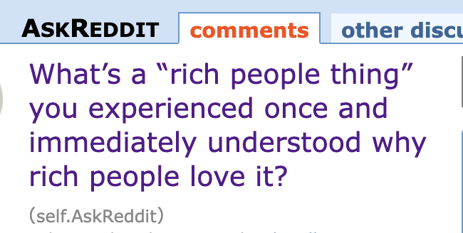 ramit's tweet photo. This is a great question. What's your answer beyond the obvious (e.g., business class flights)? https://t.co/Q9qNQpiS1v
